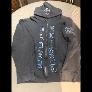 Jaded By Knight Medium Spartan Cross Swarovski Hoodie